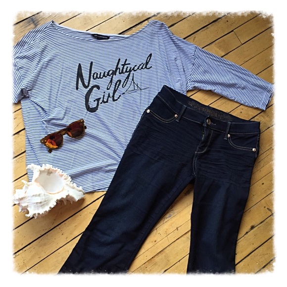 Dark stretch denim jeans