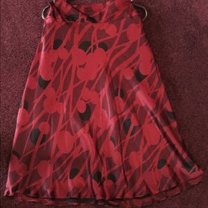 Vintage style silk flare Calvin Klein skirt