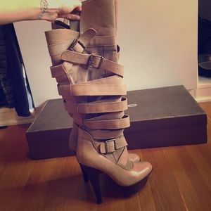 Bebe knee high "JENNA" platform boots