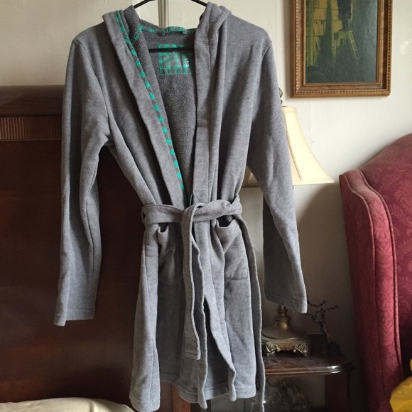 Gray hooded robe