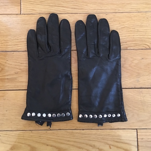 Black Leather Gloves