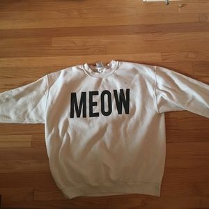Meow crew neck sweatshirt