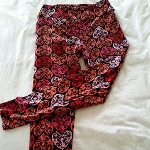 Lularoe leggings valentine print os