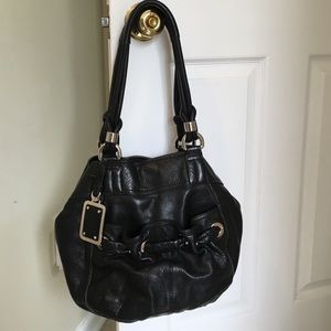 Black leather purse