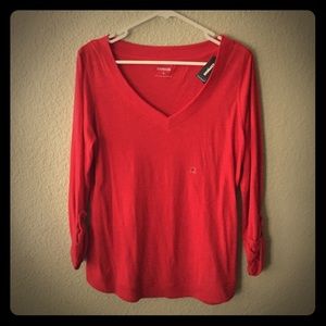 Red Express Long Sleeve Tee