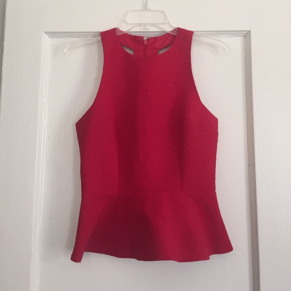 A red peplum top! Just in time for warm weather!