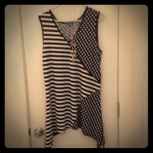 Polka dot tunic tank