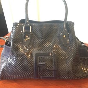 FENDI  leather Perforated de jour shoulder bag