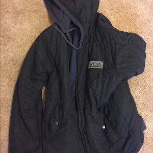 RVCA reversible zip up hoodie