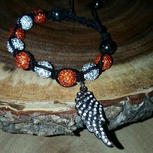 Angel Wing Shamballa Bracelet NEW