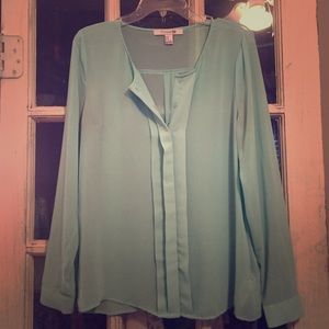 Forever21 long sleeve sheer blouse.