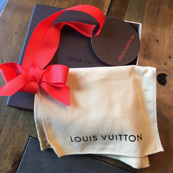 Louis Vuitton box, ribbon with tag and dust bag