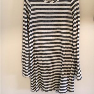 Francesca's black+white stripe dress