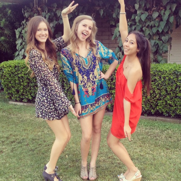 Off the shoulder orange dress