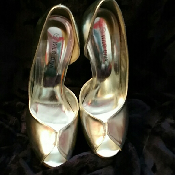 Silver sz8 Platform heels - Picture 2 of 4