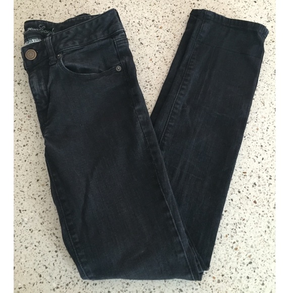 Distressed black denim from American Eagle