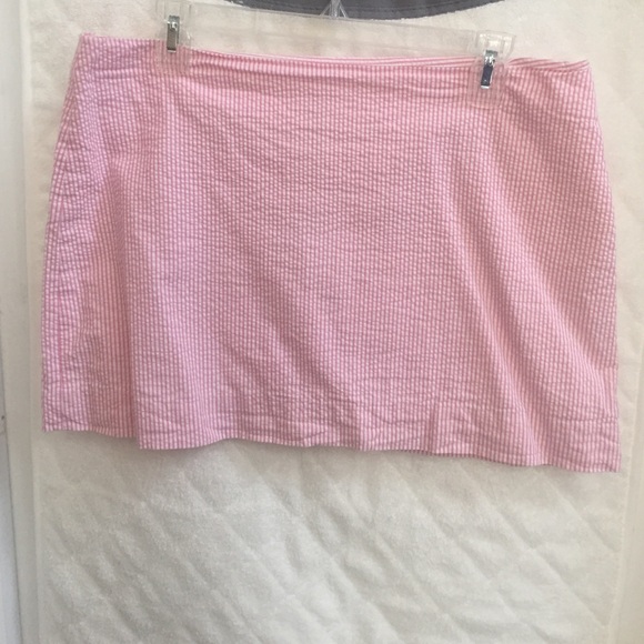 Lily pink striped short skirt