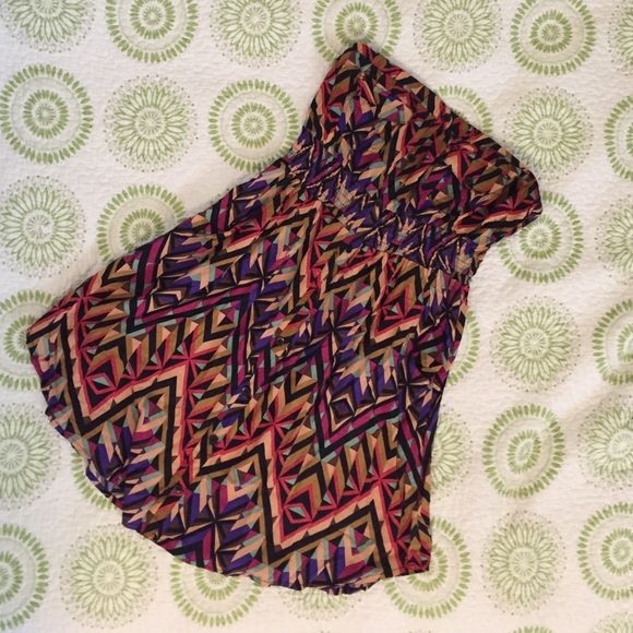 Forever 21- Multicolored Aztec Dress (crop top)