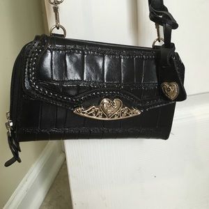 Brighton black wristlet