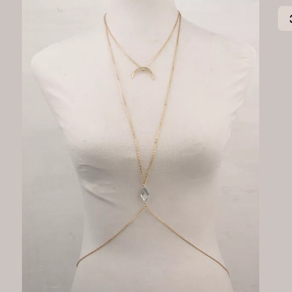 Boho chic summer gold body harness chain - Picture 5 of 7