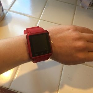 Red Smart Watch by Bluetooth Watch International