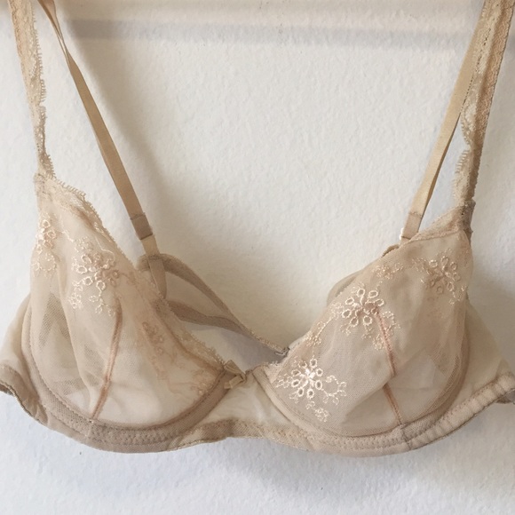 Nude Lace Sheer Bra - Picture 2 of 3