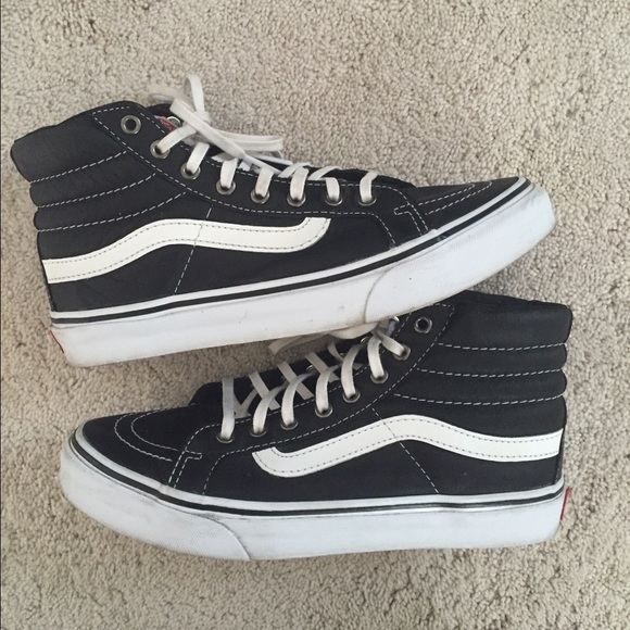 Vans leather sk8 hi slim