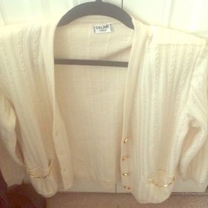 Authentic Céline cardigan wool sweater