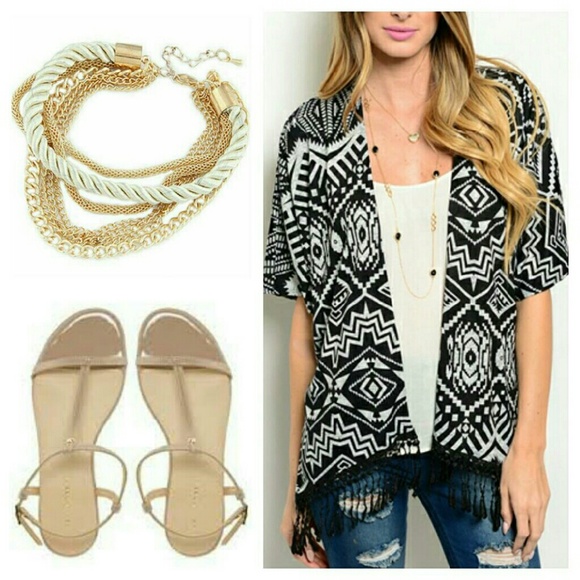 "Zoe" Tribal Kimono Cardigan (Last One) - Picture 3 of 4