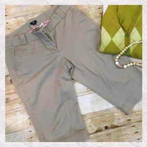 J crew favorite fit Capri pants khaki tan cropped