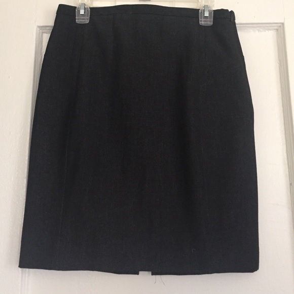 Dark gray midi pencil skirt
