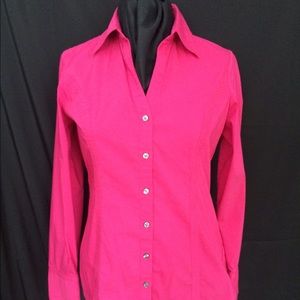 Express button down in hot pink size small