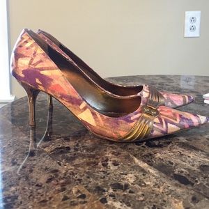 ALDO Gold, Coral/Pink and Purple Pointed Heels