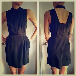 YAYA Nom De Plume black tuxedo cocktail dress