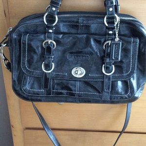 Authentic Patent Leather Coach Handbag