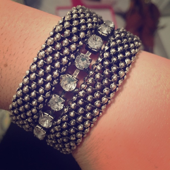 Metallic Silver Cuff Bracelet
