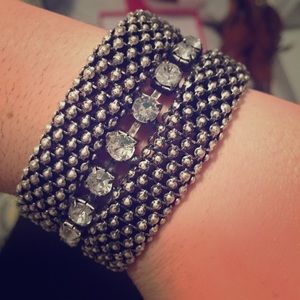 Metallic Silver Cuff Bracelet