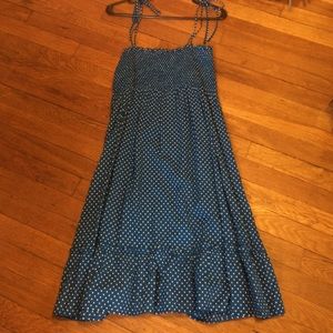 J. Crew Ruffle polka dot dress