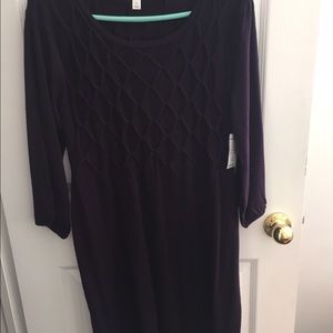 Brand New Dress Barn Size XL plum sweater dress