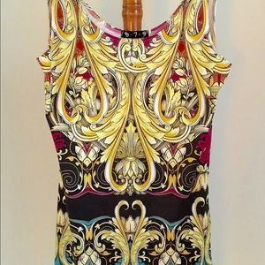 Paisley body fitting spring dress