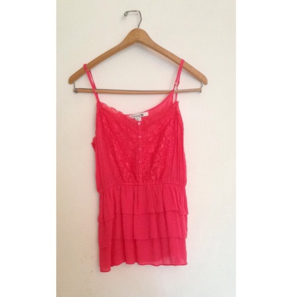 Pink Floral Lace Top