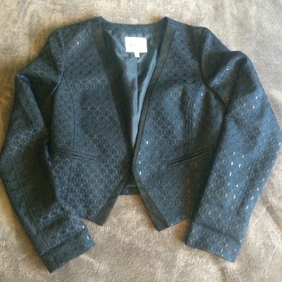 Frenchi Cropped Navy Jacket