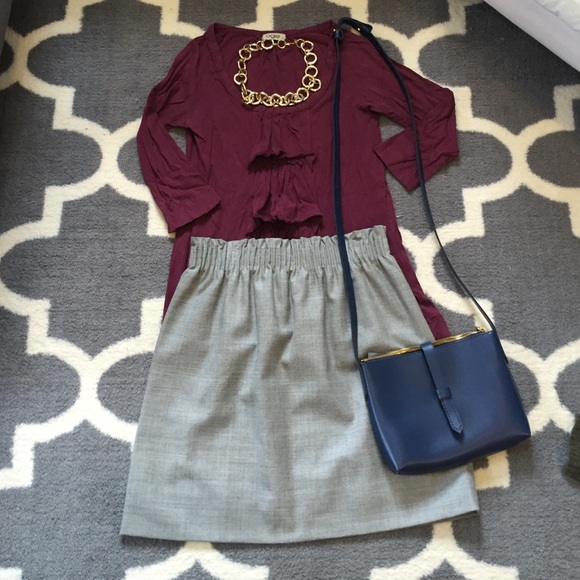 Anthropologie ruffle three-quarter Tshirt