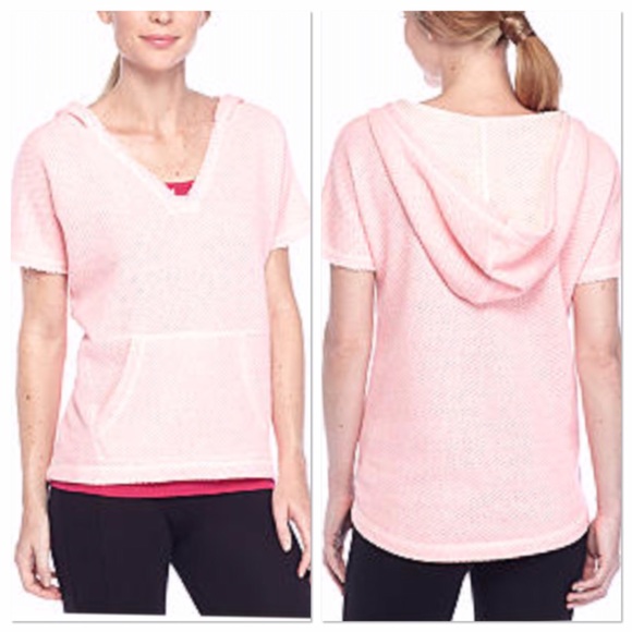 🎉SALE🎉Pink/White Hooded Pullover - NWT - Picture 2 of 4