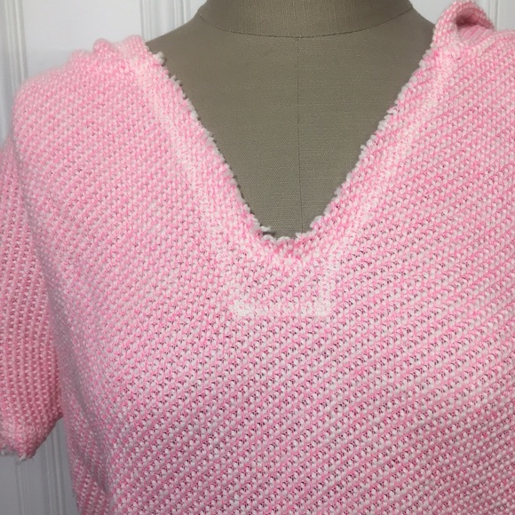 🎉SALE🎉Pink/White Hooded Pullover - NWT - Picture 3 of 4