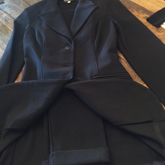 Black pantsuit.