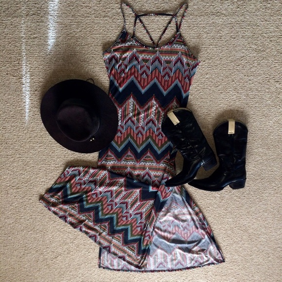 Tribal Print Maxi Dress