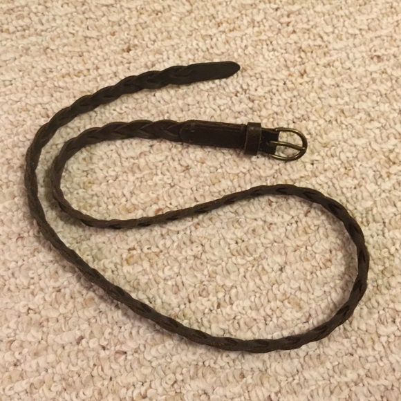 Thin Hollister Leather Braided Belt