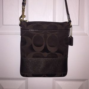 Coach Brown Crossbody bag with Gold!