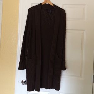 Dark Brown long sweater coat
